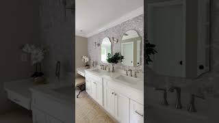 Bathroom Decorating Ideas with Wallpaper shorts diy interiordesign homedecor [upl. by Leah]