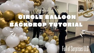 HOW TO Circle Balloon Backdrop  Tutorial  Timelapse  Babyshower Ideas [upl. by Jovitta]