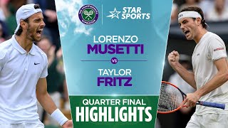 Wimbledon 2024  LorenzoMusetti shines bright in an epic Quarter Final win  WimbledonOnStar [upl. by Tuinenga26]