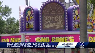 Heat changes some plans for the Millard DAys Festival at Andersen Park [upl. by Yuzik]