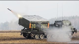 UK M270 MLRS Multiple Launch Rocket System Shoot and Scoot Mission [upl. by Eob]