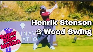 Henrik Stenson 3 wood Swing in Super Slow Motion face on [upl. by Kipp]