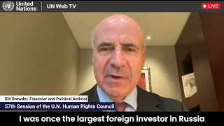 Political Activist Bill Browder addresses the UN Human Rights Council [upl. by Temp]