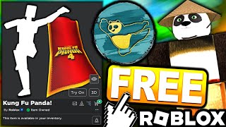 FREE EMOTEACCESSORY HOW TO GET Skadoosh Emote amp Dragon Warriors Red Cape ROBLOX Kung Fu Panda 4 [upl. by Kaycee198]