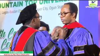 MOUNTAIN TOP UNIVERSITY AWARDS ENGR MICHEAL BAYO AKINOLA HONORARY DOCTORATE DEGREE 2023 [upl. by Ybocaj]