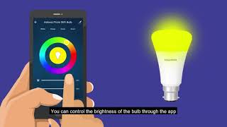 Halonix Prizm Smart LED Bulb 12W – How to Use App Functions [upl. by Suoicserp]