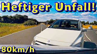 Frontalunfall Prügeleien und unterlassene Hilfeleistung  DDG Dashcam Germany  Unfallfolge 12 [upl. by Rexferd]