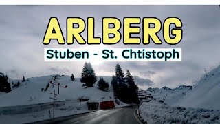 ARLBERG  Driving from Stuben to St Christoph am Arlberg Austria [upl. by Anoerb]