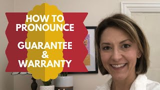 How to Pronounce GUARANTEE amp WARRANTY American English Pronunciation Lesson [upl. by Urissa156]