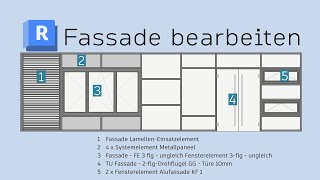 Revit  Fassade Bearbeiten [upl. by Pollux]