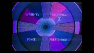 WRIKTV Rikavision Canal 7 Ponce Puerto RicoSign On IDTest Pattern February 11970 [upl. by Anikal208]