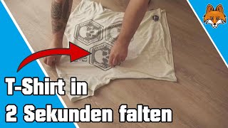 TShirt falten in 2 Sekunden  schneller Trick 👕 [upl. by Naitsirhc644]