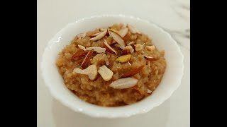 Broken wheat pudding with jaggery Daliya Halwa [upl. by Fenelia]