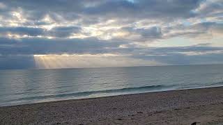 Gentle waves and sunrise at Start Bay  A dip in the sea  South Devon Coast Path [upl. by Ibmab]