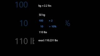 Trick to convert kilograms and pounds [upl. by Pitarys265]