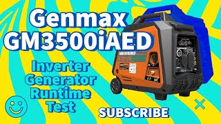 Genmax GM3500iAED Runtime Test  Generator Runtime Testing Series [upl. by Augustine]