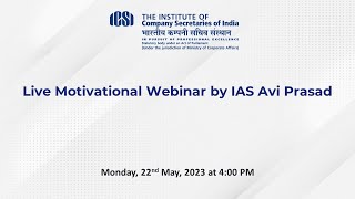 quotLive Motivational Webinar by IAS Avi Prasadquot [upl. by Rivalee558]