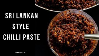 Chilli pasteSri Lankan style [upl. by Sitof]