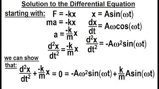 Physics Ch 161 Simple Harmonic Motion with Damping 3 of 20 Solution to Differential Equation [upl. by Asum]