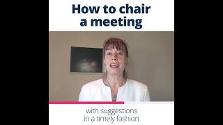 How to chair a meeting [upl. by Shelly]