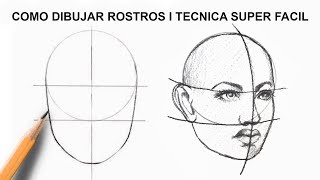 TECNICA SUPER FACIL PARA DIBUJAR ROSTROS I PRICIPIANTE EN DIBUJAR [upl. by Gerry]