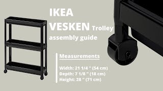 IKEA VESKEN Trolley assembly instructions [upl. by Curson]