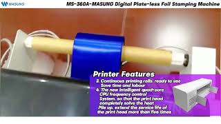 MS360 Fully automatic codeless digital hot stamping machine digital printer [upl. by Nosyt]