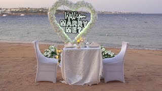 Marry Me Proposal On the Beach With Special Romantic Dinner In Sharm El SHeikh [upl. by Peonir]