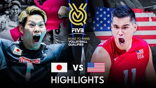 LEGENDARY MATCH  JAPAN vs USA  Mens OQT 2023 [upl. by Haidebej]