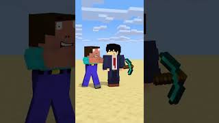 HELP Herobrine To Power Up And Mine Bedrock friendship shorts trending anime [upl. by Laughton216]