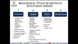 INBDE ‎ Cómo revalidar tu título de odontólogo en USA [upl. by O'Connell]