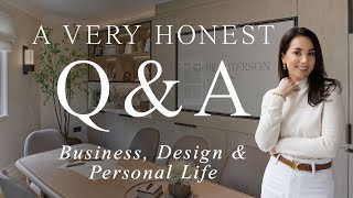 Q amp A  ANSWERING YOUR QUESTIONS ON DESIGN BUSINESS AND MY PERSONAL LIFE HONEST amp VULNERABLE [upl. by Alesig]