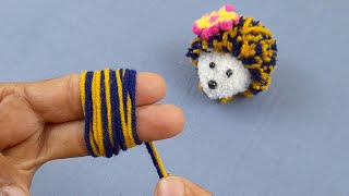 DIY Cute Key Ring from Woolen  How to Make Key Ring at Home [upl. by Roswald]