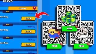 Free Gift QR Code 🎁  Free Pins  Brawl Stars [upl. by Lonee]