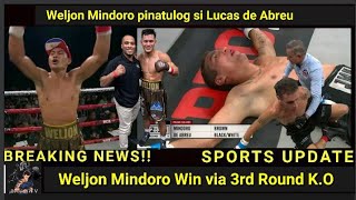 Weljon Mindoro scores a brutal knockout in the third round against Brazilian Lucas de Abreu [upl. by Anina]