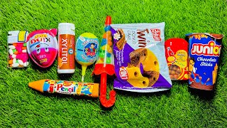 Oddly Satisfying l Unpacking Kinder BIG Surprise eggs amp Lollipops Chocolate Sweets 🍭  ASMR sounds [upl. by Essilec740]