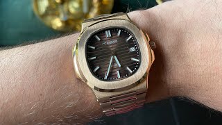 Is This Patek Philippe Nautilus Homage the Best One on Aliexpress Tesen Watch Review [upl. by Ynohtnad]