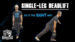 SingleLeg Kettlebell Deadlift  the BEST exercise for lower body stability [upl. by Ailuig]