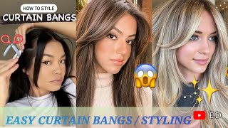 COMMENT COUPER UNE JOLIE FRANGE RIDEAU How to cut bangs Flequillobangs [upl. by Diarmid]