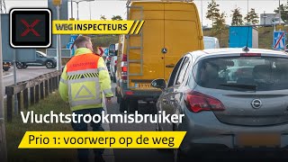 Levensgevaarlijke actie op de vluchtstrook  Weginspecteurs 3 [upl. by Hieronymus]