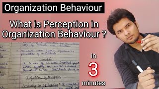 Introduction of Perception in hindi  Organization Behaviour  bcabbabtech [upl. by Llener]