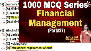 Financial Management MCQ  Objective Questions on Financial Management  Financial Management [upl. by Sanjay795]