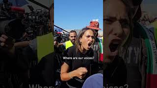 Protester at the EgyptPalestine border confronts CNN international correspondent Clarissa Ward [upl. by Myrtia]