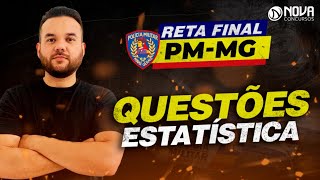 Reta Final Concurso PMMG Resolvendo questões de estatística aulagratuita [upl. by Adah337]