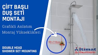 İTİMAT ÇİFT BAŞLI DUŞ SETİ MONTAJ VİDEOSU  İTİMAT DOUBLE HEAD SHOWER SET MOUNTING VIDEO [upl. by Naenej]