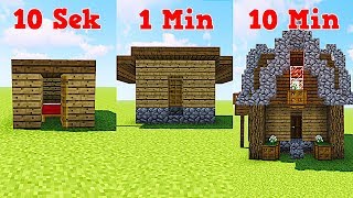 Minecraft Haus  10 Sekunden  1 Minute  10 Minuten  Minecraft Haus Bauen [upl. by Airret]