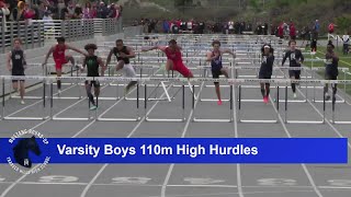 2023 TF  Mustang Roundup  110 Hurdles Boys Varsity Heats 45 [upl. by Airdnahs]