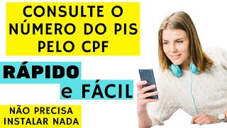 Consultar número do PIS pelo CPF  Consultar PIS pelo CPF  Consulta PIS 2024 [upl. by Wina]