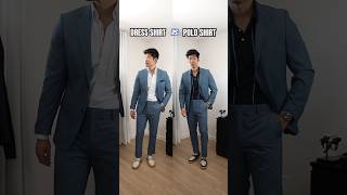 Dress Shirt VS Polo Shirt  Men’s Suit Style [upl. by Anirrak291]