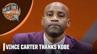 Vince Carter thanks Kobe Bryant during his Hall of Fame speech ❤️  NBA on ESPN [upl. by Pentheam]